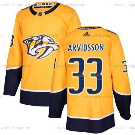 Ungdomen Nashville Predators #33 Viktor Arvidsson Gul Autentisk Stitched NHL Hemma Tröjor