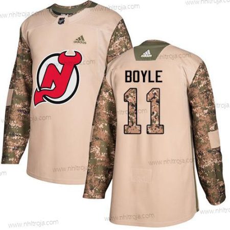 Ungdomen New Jersey Devils #11 Brian Boyle Camo Autentisk 2017 Veterans Day Stitched NHL Tröjor