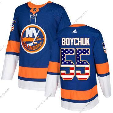 Ungdomen New York Islanders #55 Johnny Boychuk Royal Blå Autentisk USA Flag Stitched NHL Hemma Tröjor