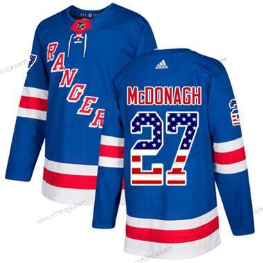 Ungdomen New York Rangers #27 Ryan Mcdonagh Royal Blå Autentisk USA Flag Stitched NHL Hemma Tröjor