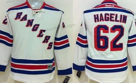 Ungdomen New York Rangers #62 Carl Hagelin Vit Tröjor