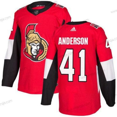 Ungdomen Ottawa Senators 41 Craig Anderson Röd Autentisk Stitched NHL Hemma Tröjor