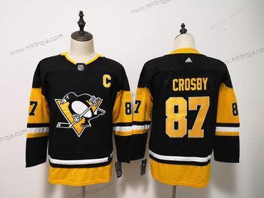 Ungdomen Pittsburgh Penguins Svart Gul #87 Sidney Crosby Tröjor