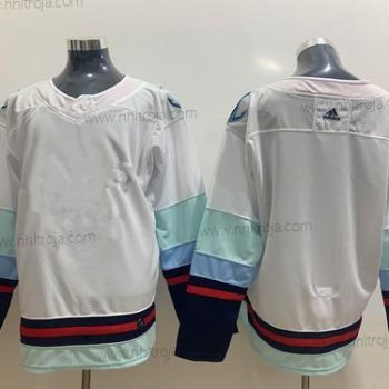 Ungdomen Seattle Kraken Blank Marin Vit Stitched NHL Tröjor