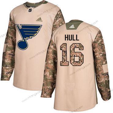 Ungdomen St. Louis Blues #16 Brett Hull Camo Autentisk 2017 Veterans Day Stitched NHL Tröjor