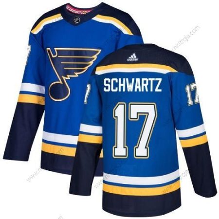 Ungdomen St. Louis Blues #17 Jaden Schwartz Blå Autentisk Stitched NHL Hemma Tröjor