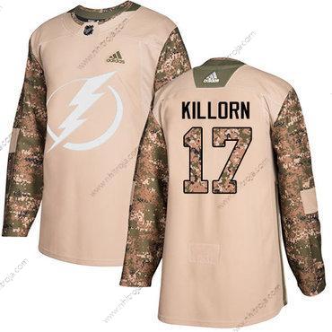 Ungdomen Tampa Bay Lightning #17 Alex Killorn Camo Autentisk 2017 Veterans Day Stitched NHL Tröjor