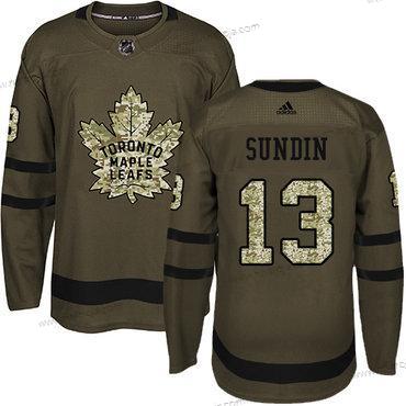 Ungdomen Toronto Maple Leafs #13 Mats Sundin Grön Salute to Service Stitched NHL Tröjor