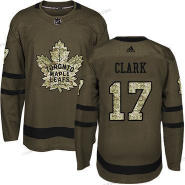 Ungdomen Toronto Maple Leafs #17 Wendel Clark Grön Salute to Service Stitched NHL Tröjor