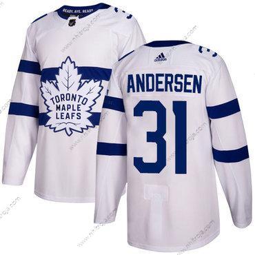 Ungdomen Toronto Maple Leafs #31 Frederik Andersen Vit Autentisk 2018 Stadium Series Stitched NHL Tröjor