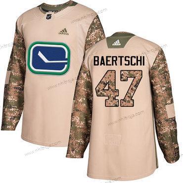 Ungdomen Vancouver Canucks #47 Sven Baertschi Camo Autentisk 2017 Veterans Day Stitched NHL Tröjor