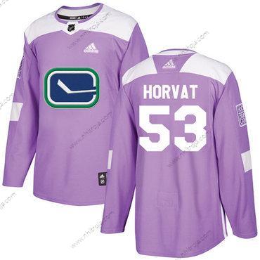 Ungdomen Vancouver Canucks #53 Bo Horvat Lila Autentisk Bekämpar cancer Stitched NHL Tröjor