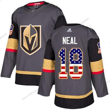 Ungdomen Vegas Golden Knights #18 James Neal Grå Autentisk USA Flag Stitched NHL Hemma Tröjor