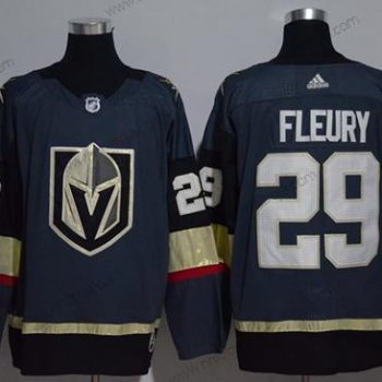 Ungdomen Vegas Golden Knights #29 Marc-Andre Fleury Grå Autentisk Stitched NHL Hemma Tröjor Version 2