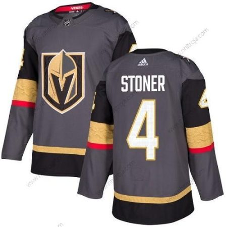 Ungdomen Vegas Golden Knights #4 Clayton Stoner Grå Autentisk Stitched NHL Hemma Tröjor