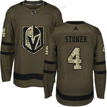 Ungdomen Vegas Golden Knights #4 Clayton Stoner Grön Salute to Service Stitched NHL Tröjor