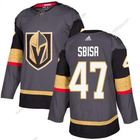 Ungdomen Vegas Golden Knights #47 Luca Sbisa Grå Autentisk Stitched NHL Hemma Tröjor