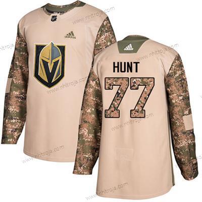 Ungdomen Vegas Golden Knights #77 Brad Hunt Camo Autentisk 2017 Veterans Day Stitched NHL Tröjor