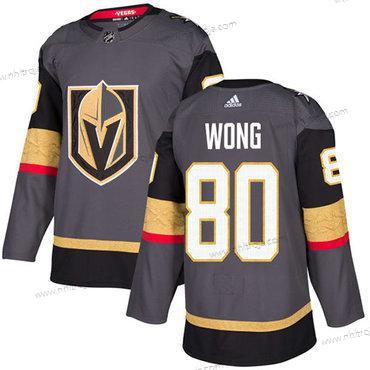 Ungdomen Vegas Golden Knights #80 Tyler Wong Grå Autentisk Stitched NHL Hemma Tröjor