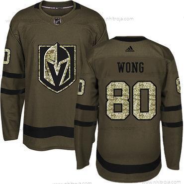 Ungdomen Vegas Golden Knights #80 Tyler Wong Grön Salute to Service Stitched NHL Tröjor