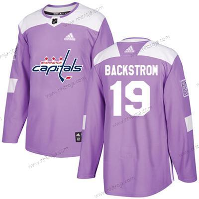 Ungdomen Washington Capitals #19 Nicklas Backstrom Lila Autentisk Bekämpar cancer Stitched NHL Tröjor