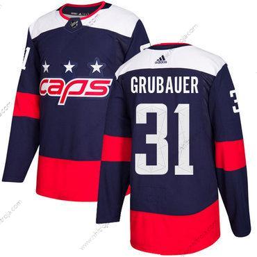 Ungdomen Washington Capitals #31 Philipp Grubauer Marin Autentisk 2018 Stadium Series Stitched NHL Tröjor