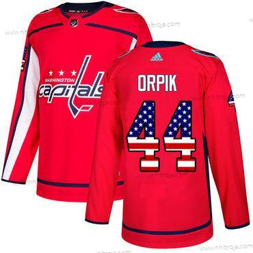 Ungdomen Washington Capitals #44 Brooks Orpik Röd Autentisk USA Flag Stitched NHL Hemma Tröjor