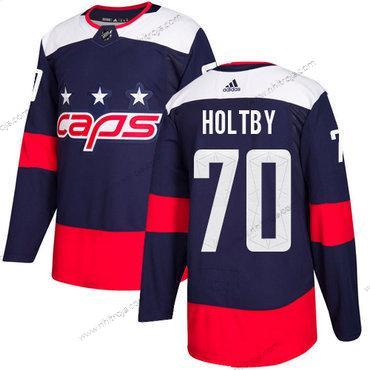 Ungdomen Washington Capitals #70 Braden Holtby Marin Autentisk 2018 Stadium Series Stitched NHL Tröjor