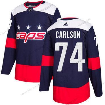 Ungdomen Washington Capitals #74 John Carlson Marin Autentisk 2018 Stadium Series Stitched NHL Tröjor