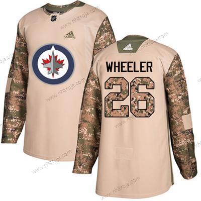 Ungdomen Winnipeg Jets #26 Blake Wheeler Camo Autentisk 2017 Veterans Day Stitched NHL Tröjor