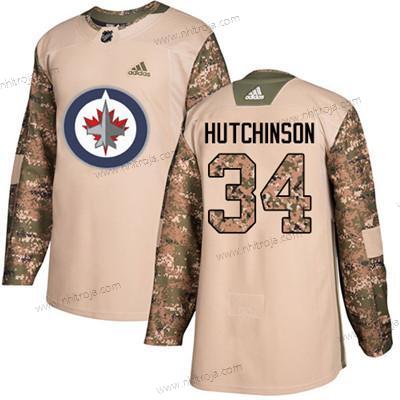 Ungdomen Winnipeg Jets #34 Michael Hutchinson Camo Autentisk 2017 Veterans Day Stitched NHL Tröjor