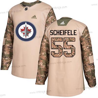 Ungdomen Winnipeg Jets #55 Mark Scheifele Camo Autentisk 2017 Veterans Day Stitched NHL Tröjor